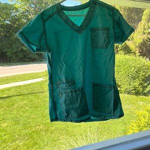 Medium light blue scrub top